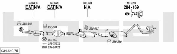 Bosal 034.640.75 Exhaust system 03464075 03464075 Bosal Exhaust system
