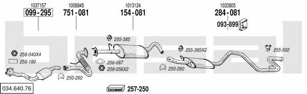  034.640.76 Exhaust system 03464076