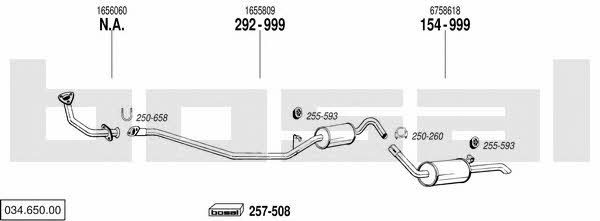  034.650.00 Exhaust system 03465000