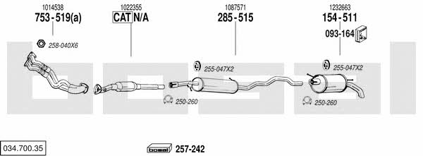  034.700.35 Exhaust system 03470035