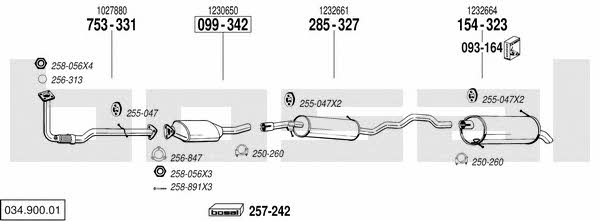  034.900.01 Exhaust system 03490001