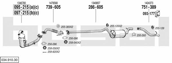 Bosal 034.910.30 Exhaust system 03491030