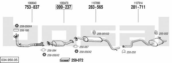  034.950.05 Exhaust system 03495005