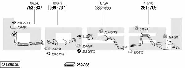  034.950.06 Exhaust system 03495006