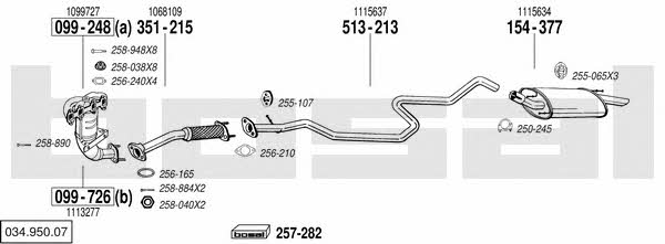 Bosal 034.950.07 Exhaust system 03495007