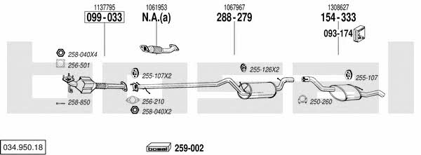  034.950.18 Exhaust system 03495018