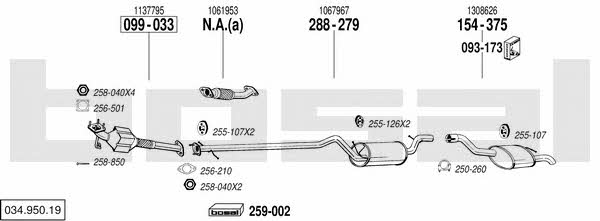 03495019 Bosal Exhaust system