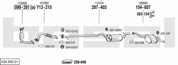 Bosal 034.950.21 Exhaust system 03495021