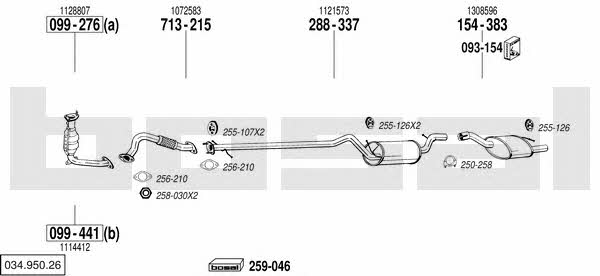 Bosal 034.950.26 Exhaust system 03495026