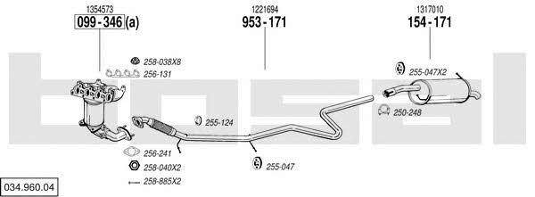 Bosal 034.960.04 Exhaust system 03496004