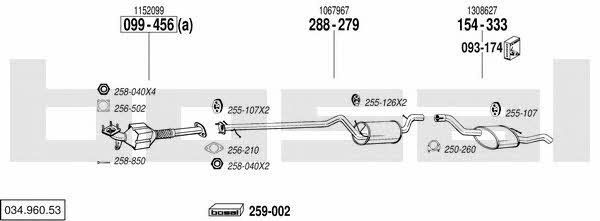 Bosal 034.960.53 Exhaust system 03496053