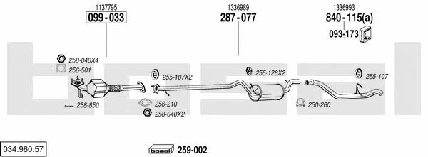03496057 Bosal Exhaust system
