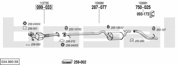 03496059 Bosal Exhaust system