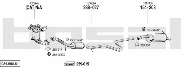 Bosal 034.960.61 Exhaust system 03496061 03496061 Bosal Exhaust system
