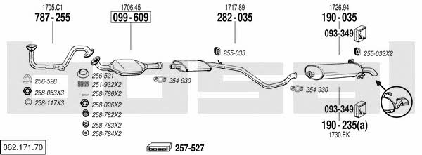  062.171.70 Exhaust system 06217170