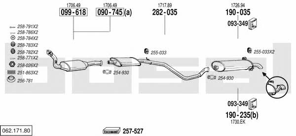 Bosal 062.171.80 Exhaust system 06217180