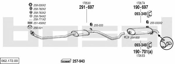  062.172.00 Exhaust system 06217200