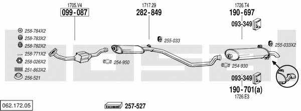  062.172.05 Exhaust system 06217205