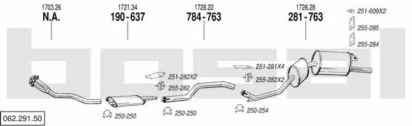  062.291.50 Exhaust system 06229150