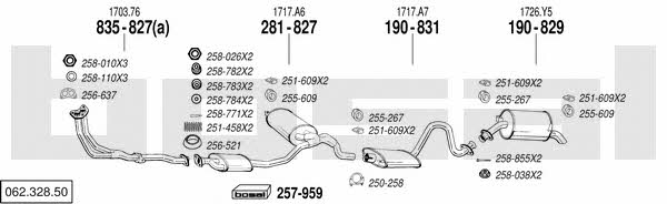 06232850 Bosal Exhaust system