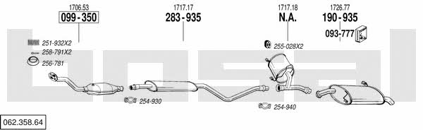 Bosal 062.358.64 Exhaust system 06235864