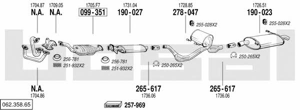 Bosal 062.358.65 Exhaust system 06235865 06235865 Bosal Exhaust system