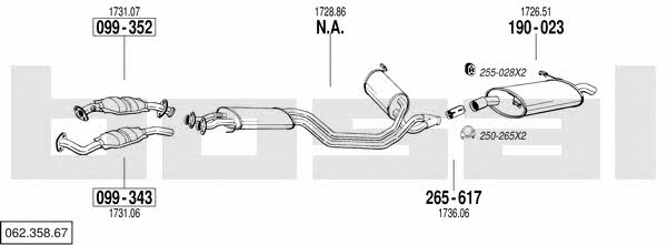  062.358.67 Exhaust system 06235867