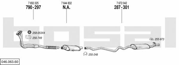  046.063.60 Exhaust system 04606360