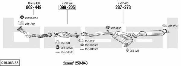  046.063.68 Exhaust system 04606368
