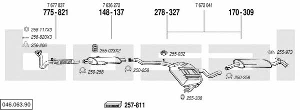  046.063.90 Exhaust system 04606390