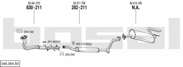 Bosal 046.064.50 Exhaust system 04606450