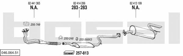 Bosal 046.064.51 Exhaust system 04606451