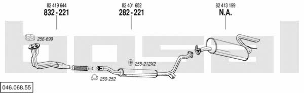 Bosal 046.068.55 Exhaust system 04606855 04606855 Bosal Exhaust system