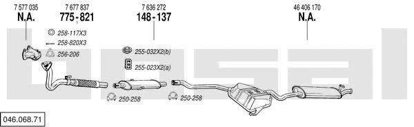  046.068.71 Exhaust system 04606871