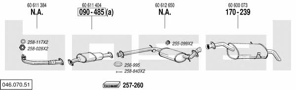  046.070.51 Exhaust system 04607051