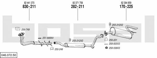  046.072.50 Exhaust system 04607250