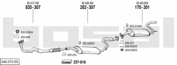  046.073.55 Exhaust system 04607355