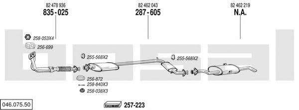 Bosal 046.075.50 Exhaust system 04607550