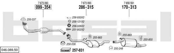  046.089.50 Exhaust system 04608950