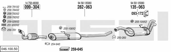 Bosal 046.100.50 Exhaust system 04610050