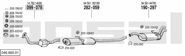 Bosal 046.960.01 Exhaust system 04696001