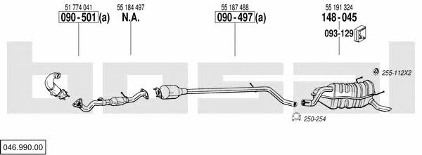 Bosal 046.990.00 Exhaust system 04699000
