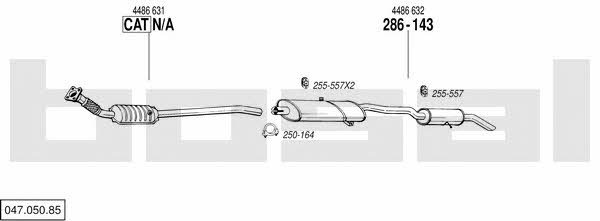  047.050.85 Exhaust system 04705085