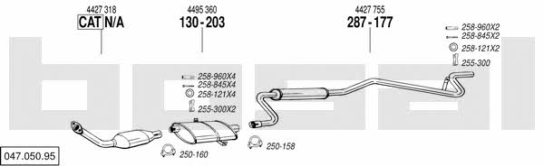  047.050.95 Exhaust system 04705095