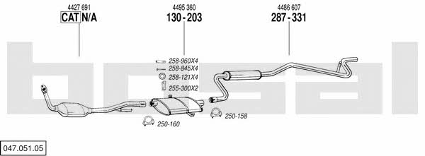  047.051.05 Exhaust system 04705105
