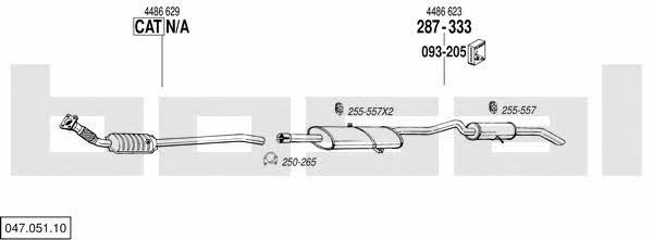  047.051.10 Exhaust system 04705110