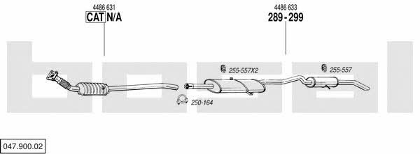  047.900.02 Exhaust system 04790002