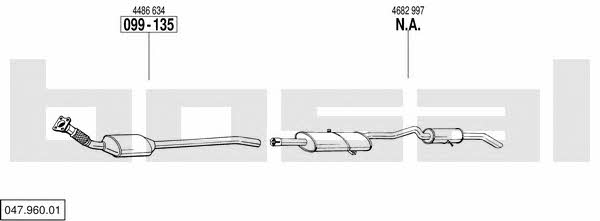  047.960.01 Exhaust system 04796001