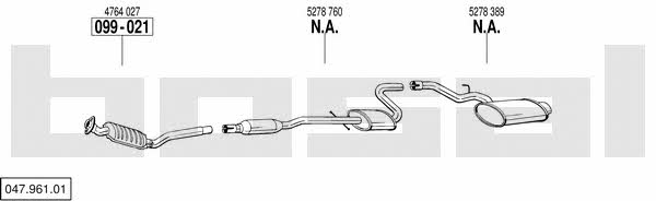 Bosal 047.961.01 Exhaust system 04796101