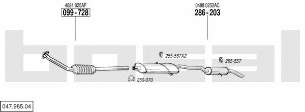  047.985.04 Exhaust system 04798504
